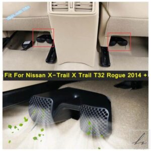カーシート下エアコンACコンセント通気口カバートリム2個入り 日産エクストレイル Xトレイル T32 ローグ 2014-2020 内装 部品 カスタムパーツ アクセサリー