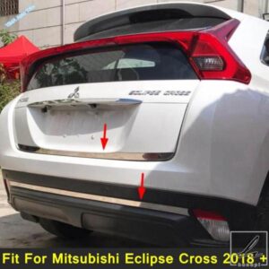 リアバンパーデコレーションストリップ テールゲートドアアンダーカバーモールディングトリム 三菱 エクリプスクロス 2018 - 2022 外装リフィットキット用