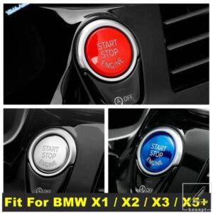 自動車エンジンスタートストッププッシュボタンキーホールスイッチリングカバートリムABS BMW X1 / X2 / X3 / X5用インテリアリフィットキットアクセサリー