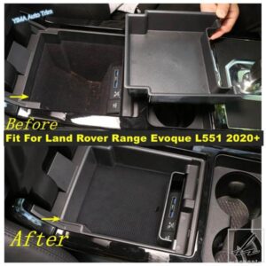 車用中央アームレスト収納ボックスコンテナホルダーキット ランドローバー レンジローバー イヴォーク L551 2020-2023 内装アクセサリー 部品 カスタムパー