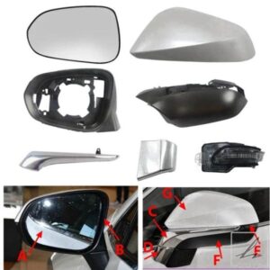 車用バックミラーカバーフレームレンズアンダーキャップトリムウィンカーライト レクサス NX NX200 NX300 2015-2020 RX300 RX450 2016-2020用 部品 カスタム