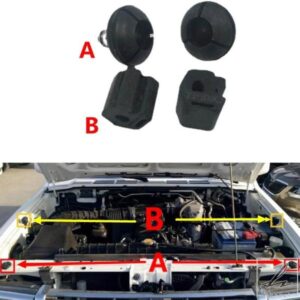 車用ボンネットフードダンパー バッファーパッド バンプストップ ショックゴム 三菱パジェロモンテロ V31 V32 V33 V43 V45用 部品 カスタムパーツ