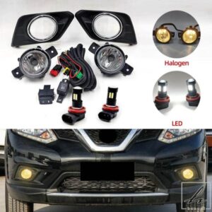 日産 X トレイル X-TRAIL T32 ROGUE 2014 2015 2016 用 LED フォグランプ スイッチハーネスカバー 配線 ハロゲンフォグランプ 1セット 部品 カスタムパーツ