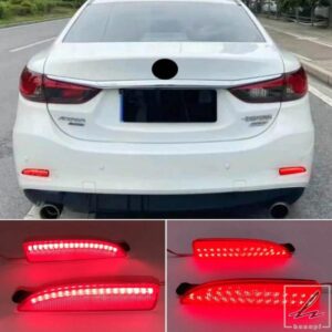 車用LEDリアバンパーライト テールライトリフレクター マツダ 3 5 6 アクセラ アテンザ セダン 2004-2019 リアバンパー ブレーキランプ 部品 カスタムパーツ
