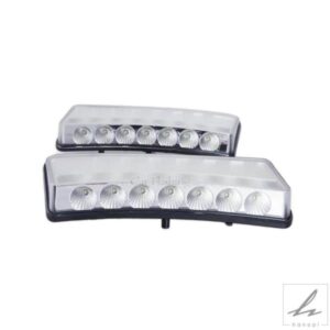 日産 350Z Z33 LCI 2003 - 2009用 LEDバンパーリフレクターライト ホワイト DRL デイタイムランニング アンバー ウィンカー サイドインジケーターランプ 部