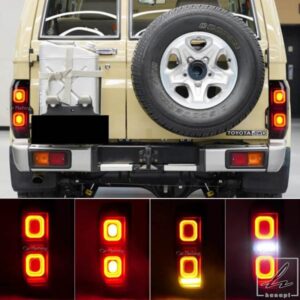 車用LEDテールライト リアランプ ブレーキ リバース ダイナミックウィンカー テールライト トヨタ ランドクルーザー LC70 LC71 LC76 LC77 LC78用 部品 カス