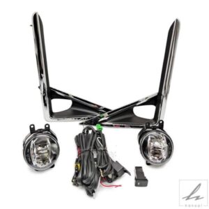 車用LEDフロントバンパーフォグランプフォグランプトヨタVOXY R80 2018 - 21クロームトリムハーネス配線カバーグリル 部品 カスタムパーツ アクセサリー