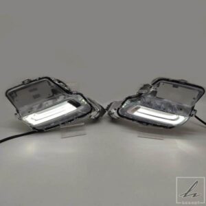 車用LEDデイタイムランニングライト フロントバンパー フォグランプ DRL ボルボ XC60 2014 - 18用 部品 カスタムパーツ アクセサリー