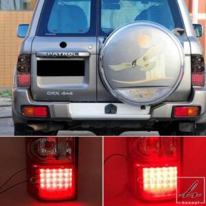 日産パトロール Y61 1997 - 04 LED リアテールライト ストップブレーキランプ フォグランプ カーアクセサリー 部品 カスタムパーツ アクセサリー