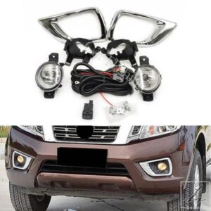 日産ナバラNP300 2015 - 19用フォグランプ1組 ハロゲンフォグランプカバー フォグライトブラケットハーネスグリルベゼル 部品 カスタムパーツ アクセサリー
