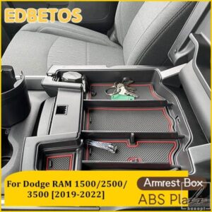 車用アームレスト収納ボックストレイ ダッジ ラム 1500 2500 3500 2019 - 24 アクセサリー RAM 1500 2500 3500 グローブボックス 部品 カスタムパーツ