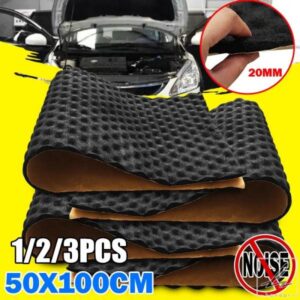 1/2/3PCS 50X100CM 20MM 車用サウンドホットデッドナーマット 防音 ボンネット断熱 デッドニング フード エンジン ファイアウォール ヒートフォームコットン