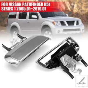 日産パスファインダー R51 2005-2013 82607-EA502 82606-EA502 OE:1030514 用 左+右車リア外装ドアハンドル 2個 部品 カスタムパーツ アクセサリー