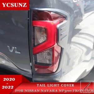 日産ナバラNP300 2020 2021 2022年式用テールライトカバー日産ナバラフロンティア2021年式用リアランプフードダブルキャブアクセサリー 部品 カスタムパーツ