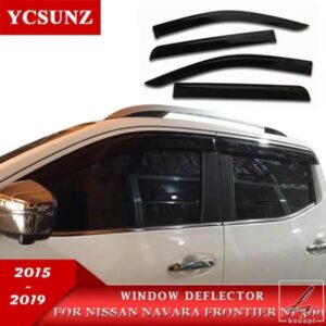 日産ナバラ フロンティア NP300 2015 - 22 用ウィンドウデフレクターバイザー ダブルキャビンアクセサリー 部品 カスタムパーツ アクセサリー