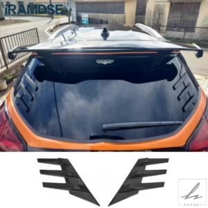 日産キックス用リアウインドシールドサイドスポイラー 外装装飾リアウイング 光沢ブラックアクセサリー 部品 カスタムパーツ アクセサリー
