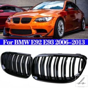 車用フロントバンパー キドニーグリル グロスブラック レーシンググリル BMW E92 E93 M3 クーペ コンバーチブル 316I 320D 320I 323I 325D 325I 330I用 部品