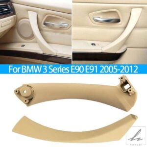 車内左右ドアインナーハンドルパネルプルトリムカバー BMW 3シリーズ E90 E91 316 318 320 325 328I 2005-2012用 部品 カスタムパーツ アクセサリー