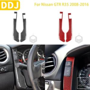日産 GTR R35 2008-2016 アクセサリー カーボン 車内 スピードメーターパネル 計器サラウンドカバー トリム ステッカー 部品 カスタムパーツ アクセサリー