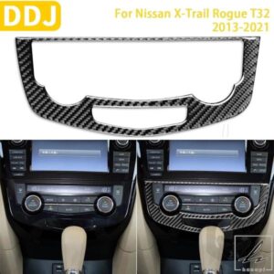 日産エクストレイル ローグ T32 2013-2021 アクセサリー カーボン インテリア カーエアコン キーパネル トリム ステッカー デコレーション 部品 カスタムパ