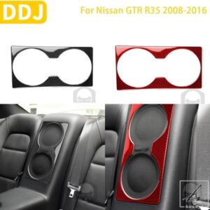 日産 GTR R35 2008-2016 アクセサリー カーボン 車内 リアセンターホーンパネル トリム ステッカー デコレーション 部品 カスタムパーツ アクセサリー