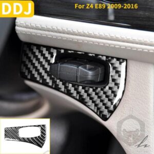 車内ステッカー キーホールパネル用 カーボン キーホールカバー トリムアクセサリー BMW Z4 E89 Zシリーズ 2009-2016 ロードスター用 部品 カスタムパーツ