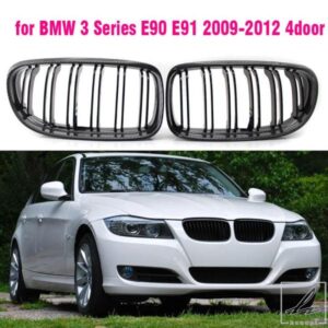 車用グロスブラックフロントフードキドニーグリルグリル BMW E90 E91 325I 328I 328XI 335I 335XI 330I 330XI 2009 - 12用 部品 カスタムパーツ