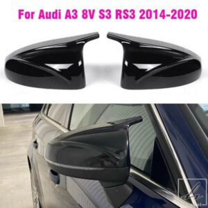 車用バックミラーカバー サイドミラーキャップカバー カーボン ABS製 AUDI A3 8V S3 RS3 2014-2020 用品 部品 カスタムパーツ アクセサリー