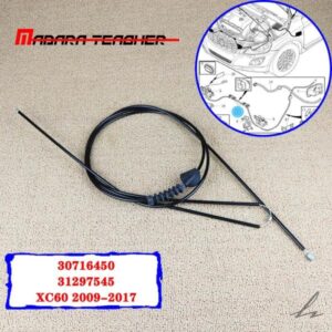 車用エンジンキャップカバースイッチハンドルHEYUEリリースケーブル - VOLVO XC60 30716450 31297545用フードラッチリリース 部品 カスタムパーツ