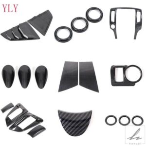 日産370Z Z34 2009-2020 ABSカーボン車外側ドアプルハンドルパネルカバーステッカー内装カスタムアクセサリー 部品 カスタムパーツ アクセサリー
