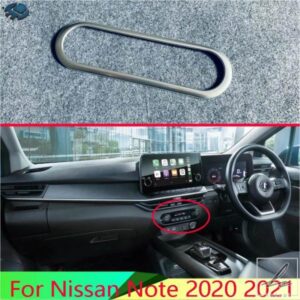 日産ノート 2020 2021 2022 用カーアクセサリー ABSクロームマットセンターコンソールエアコン調整ボックス 部品 カスタムパーツ アクセサリー