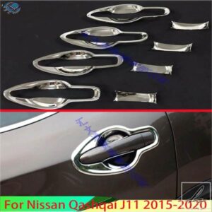 日産 QASHQAI 2015-2020 用 カーアクセサリー ABS クローム ドアハンドル ボウルカバー カップキャビティ トリムインサート キャッチモールディング ガーニ