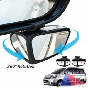 車用バックミラー ミラー 前輪リア用 360°調整可能 広角 反射 後退 部品 カスタムパーツ アクセサリー