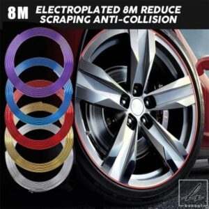 汎用カーリムストリップホイールエッジプロテクター明マットカーホイールステッカータイヤケアカバーカースタイリング8M 部品 カスタムパーツ アクセサリー