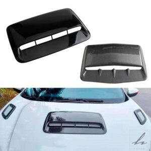 車用エアフローインテークフードスクープベントボンネット装飾カバーセンターサイドエアアウトレットフード汎用自動車外装アクセサリー 部品 カスタムパーツ