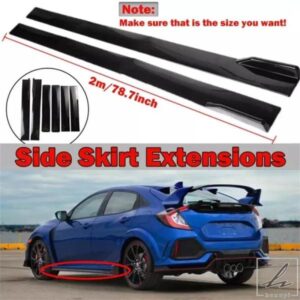 汎用サイドスカートエクステンションロッカーパネルリップスプリッターバンパーカースタイリングBWMベンツ用トヨタテスラ用VW用 部品 カスタムパーツ