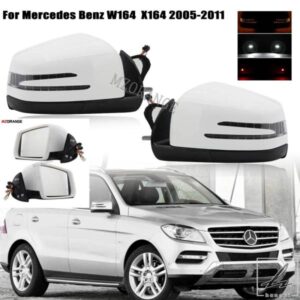 車外側バックミラーアセンブリ ホワイト メルセデスベンツ W164 2005-2011 ML350 GL350 ML GLクラス パワーバックミラー用 部品 カスタムパーツ