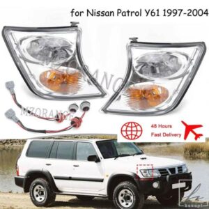 日産パトロール Y61 2001-2004 ヘッドライトパーツ コーナーライト ヘッドランプアクセサリー 2個 フロントインジケーターライト コーナーランプ クリア 部