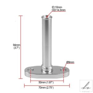 汎用延長アルミターボオイルドレンリターンフランジキット 5/8インチホースバーブ付き M8穴ボルト間隔51MM YC101623 部品 カスタムパーツ アクセサリー
