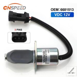 12V シャットオフソレノイド 6681512 6681513 6690563 ストップソレノイド ボブキャット A220 S70 S100 S130 S150 S160 S175 S185 S205 S220 に適合 部品 カ
