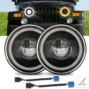 車用LED 7インチ LEDヘッドライト 日産パトロール Y60 ハマー H1H2 ラダ 4X4 7インチ LEDヘッドランプ ジープ ラングラー TJ JK LJ CJ ランドローバー用 部