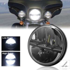 汎用バイクパーツ用ヘッドライト 7インチ LED モーターヘッドライト ハーレー ツーリング ソフテイル クラシック ラダ 4X4 アーバン ニヴァ ジープ用 部品