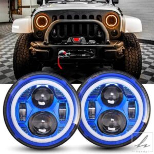日産パトロールY60ハマーH1＆H2 LADA 4X4用7インチLEDヘッドライト1ペア7インチヘッドランプDRLウィンカーライトジープラングラーTJ用 部品 カスタムパーツ