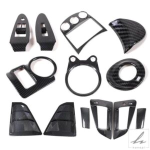 日産370Z 2009-2020 ABSカーボンカーセンターコントロールギアシフトパネルウォーターカップフレームガラスリフティングフレームアクセサリー 部品 カスタム