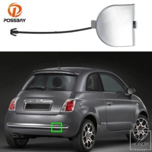 車用リアバンパー トウアイキャップ 牽引カバー クローム フィアット 500 2007 - 12 自動車外装アクセサリー 735455393 部品 カスタムパーツ アクセサリー