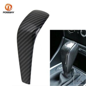 車内シフトノブカバートリムステッカー カーボンルック BMW E90 E92 セダン/クーペ 2006 - 13用 部品 カスタムパーツ アクセサリー