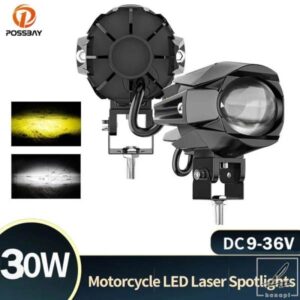1/2個 汎用 バイク用 LED スポットライト 9-36V 30W ヘッドライト アウター補助ライト LED ドライビングフォグライト バイクヘッドランプ 部品 カスタムパー