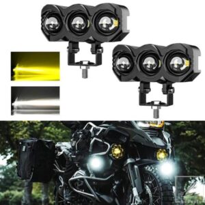 汎用バイクLEDフォグランプ補助ランプ2/3/4レンズ20/25/30Wハイ/ロービームバイクヘッドライトLEDフォグランプスポットライト 部品 カスタムパーツ