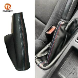 車用ハンドブレーキゲートル ブーツカバートリム PUレザー ブラック 自動車内装アクセサリー BMW E46 1999 - 05用 部品 カスタムパーツ アクセサリー