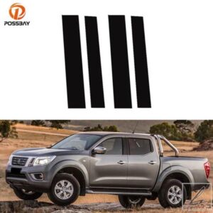 日産ナバラフロンティアNP300クルーキャブ2018 - 21アクセサリー用カーウィンドウピラーポストドアトリムカバーステッカーデカール 部品 カスタムパーツ
